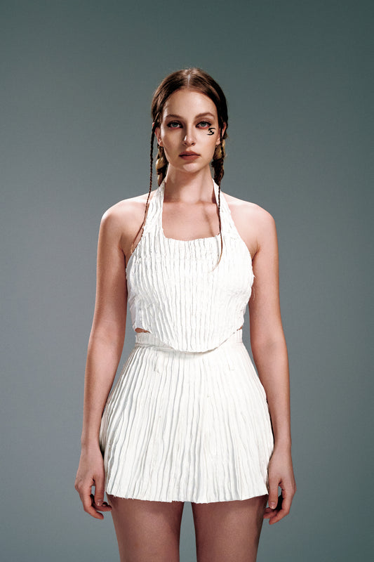 AWTW-007 Fold Halter – Pearl